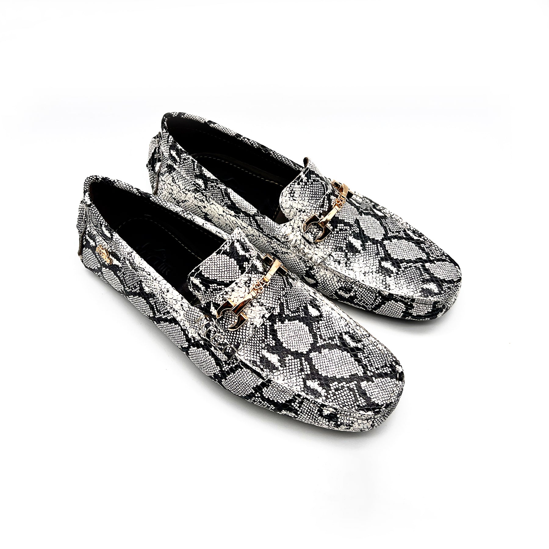 Italian Snake Print Leather Shoes