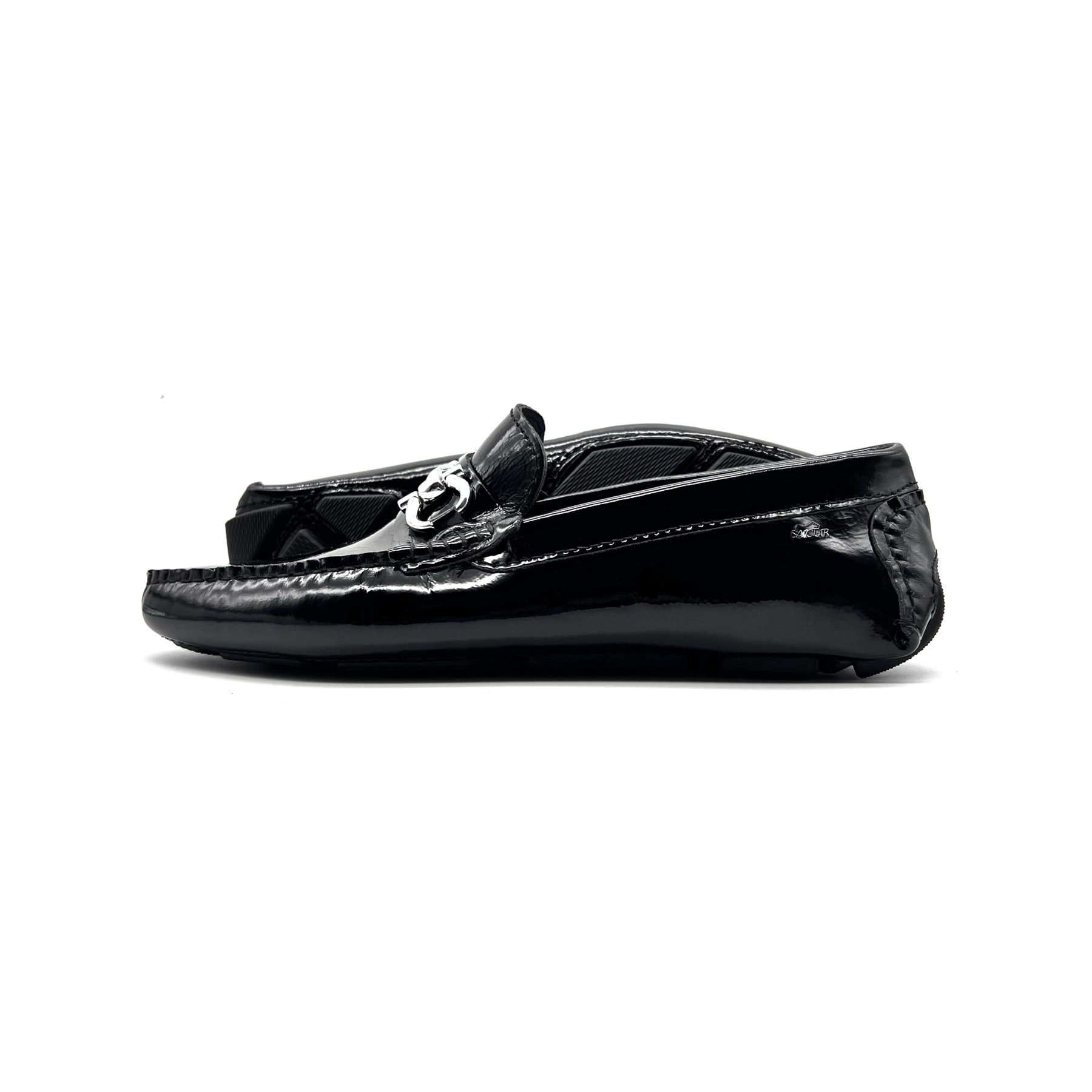 Italian Patent Leather Adelie Loafers  Black