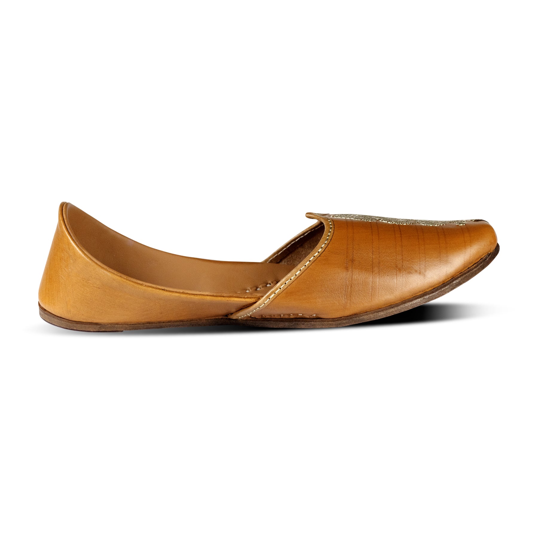 Tan Handcrafted Pure Leather Jutti