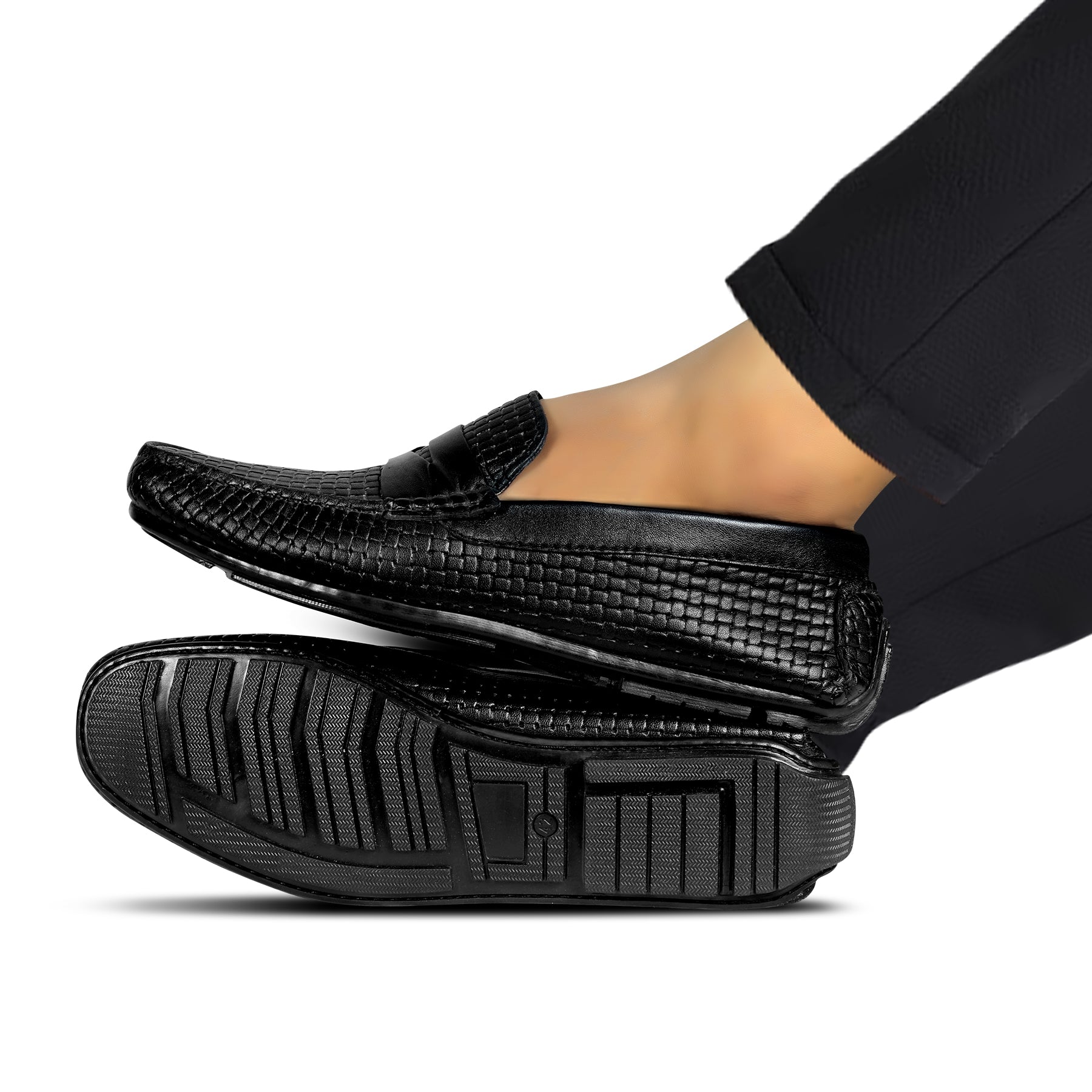Mesh Print Black Luxury Loafer