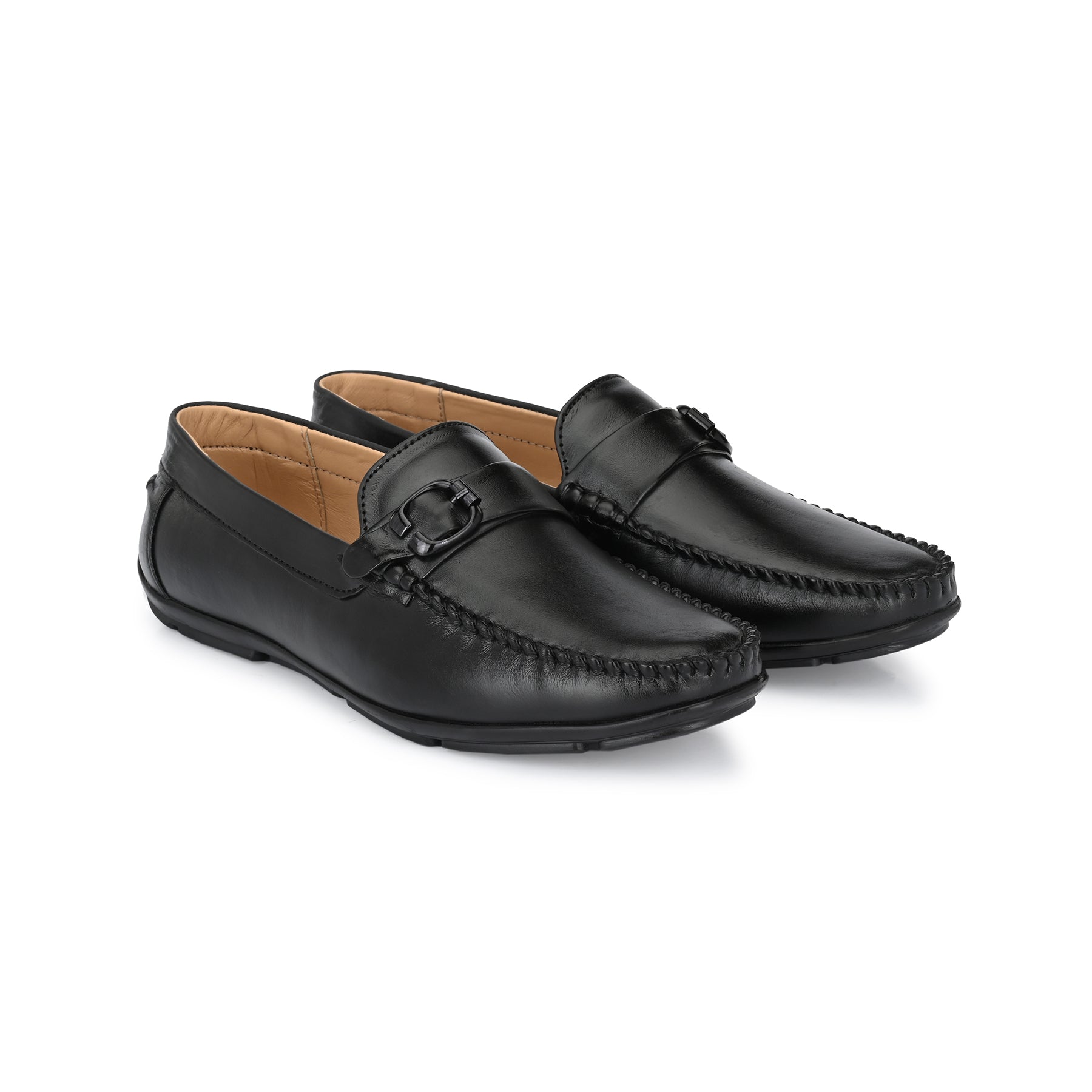 Black Genuine Leather Loafer For Men