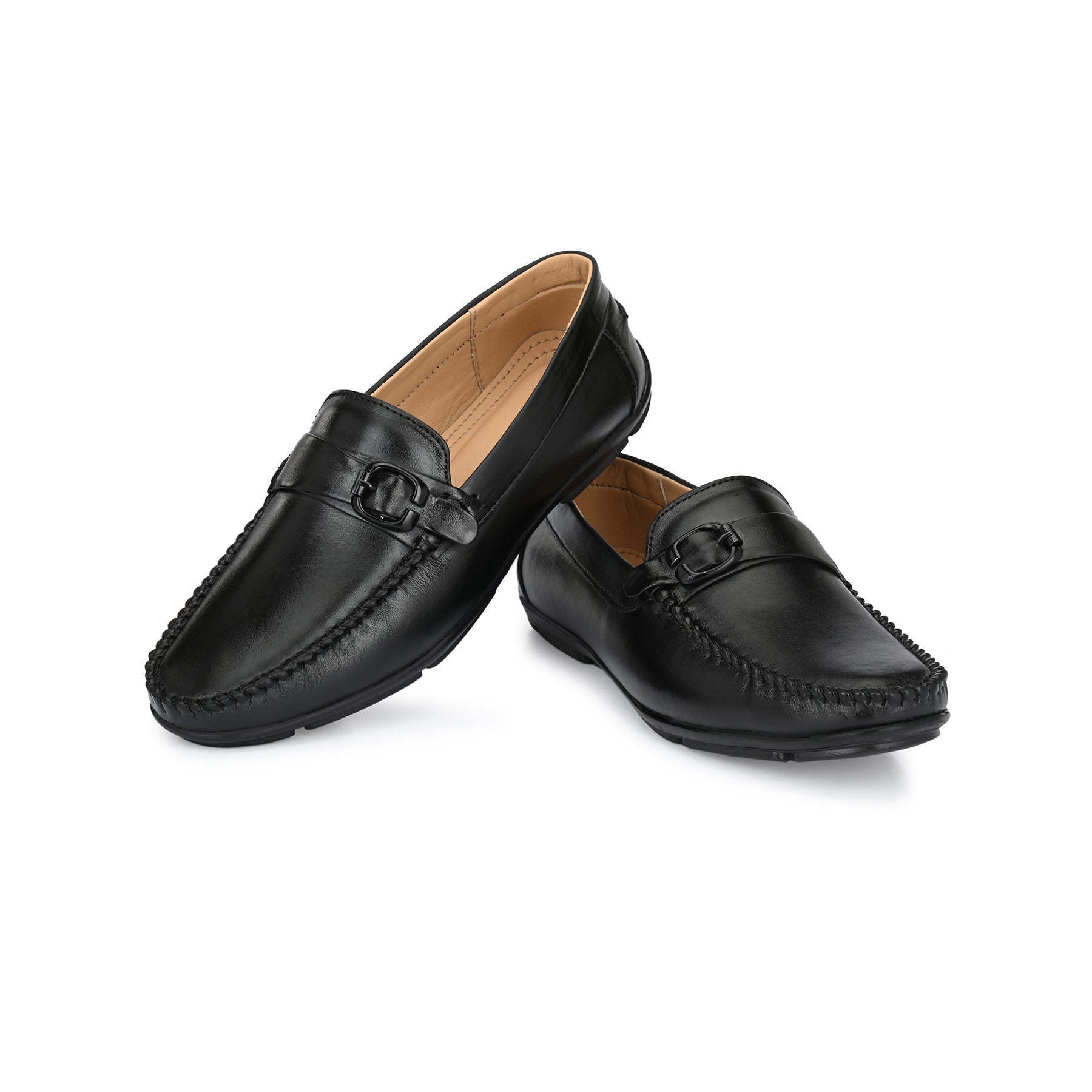 Black Genuine Leather Loafer For Men