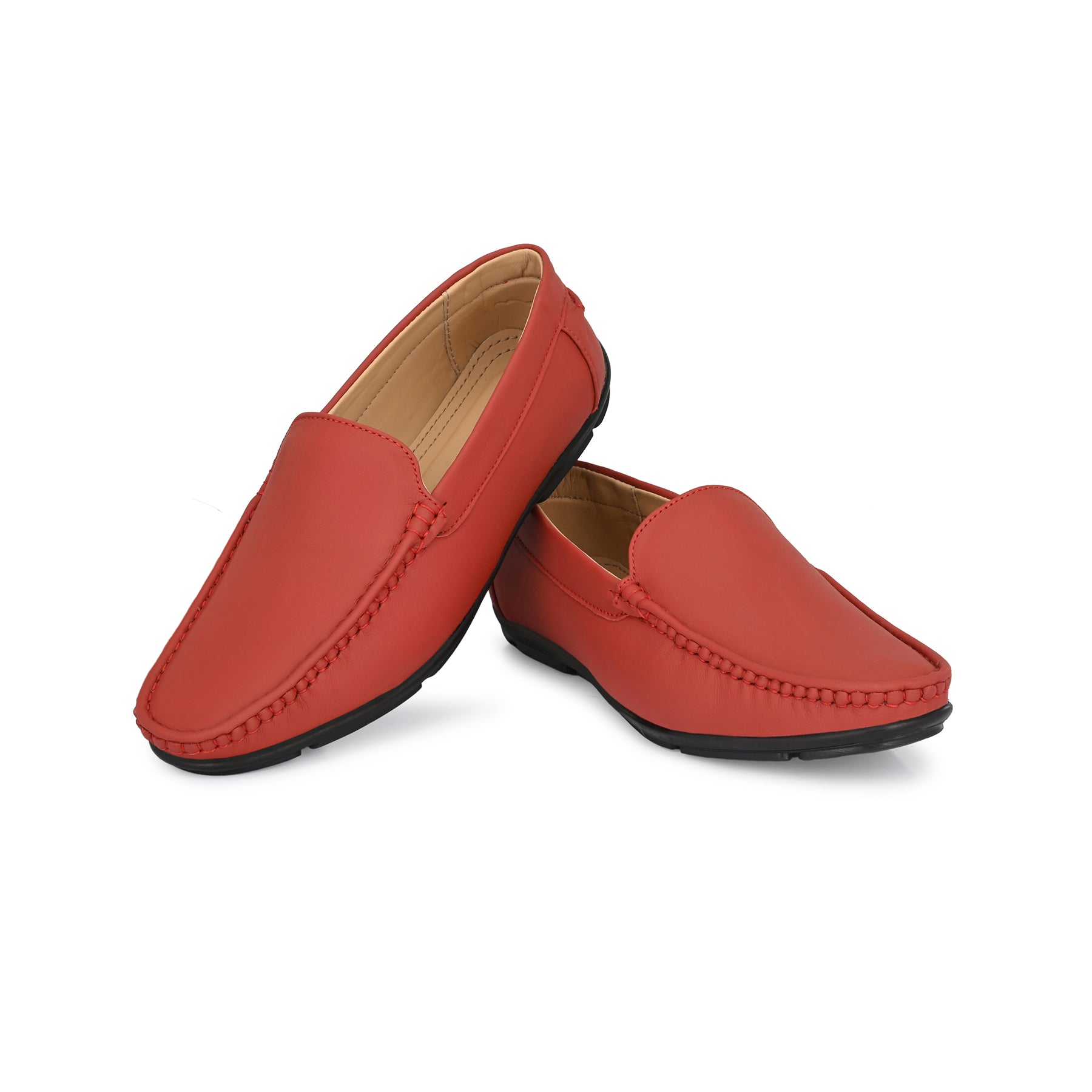 Red Leather Loafer For Men